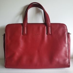 Levenger Leather Laptop Messenger Tote Satchel Bag